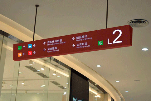 商场导视系统工程是关乎到购物商场经济效益的