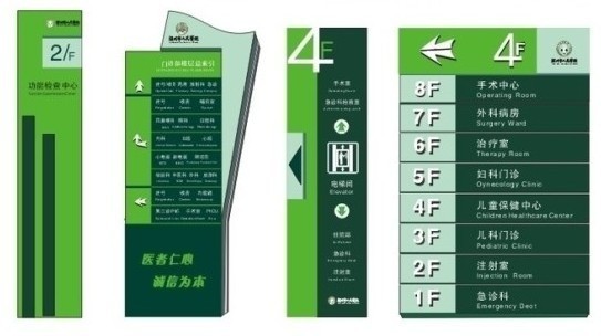 医院路口多功能导示牌